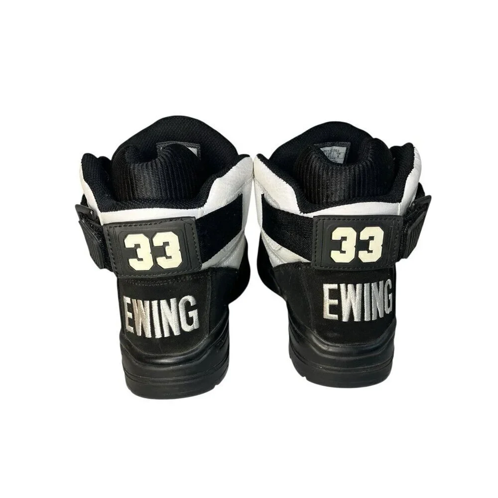 Patrick Ewing Athletics 33 Hi Sneaker Black/White/Silver Men's 7 Retro Style